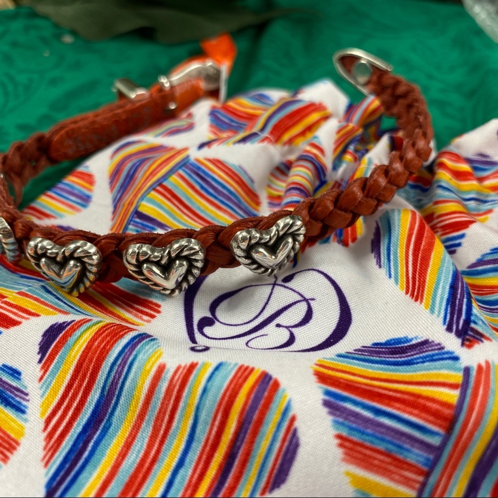 NWT Brighton Roped Heart Braid Bandit Bracelet in
“Dark Henna”
